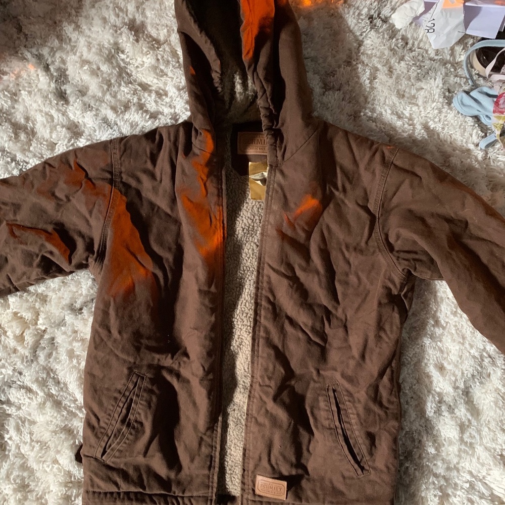 Kids Brown Work Coat/ Winter Coat